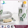 Factory green leaves design ceramic decal bathroom accessories online